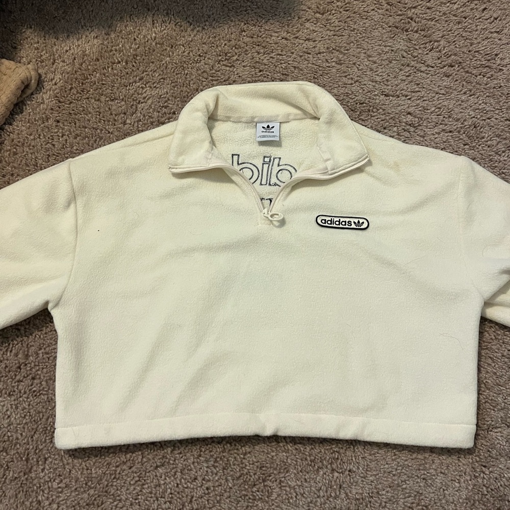 Adidas Cream Fleece Pullover